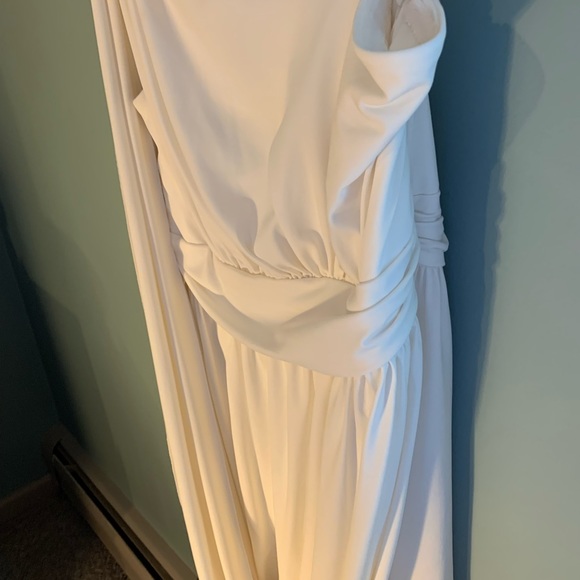 White Maggie London One-Shoulder Dress - Picture 8 of 9